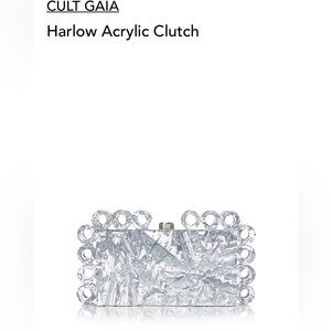 Cult Gaia Harlow Acrylic Clutch. Silver.
